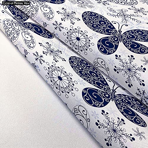 Image of ArtzFolio Snowflakes & Butterflies | Reusable Sack Bag | Bag for Gym, Storage, Vegetable & Travel