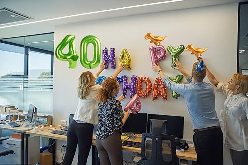 Miniatura 9 de Globo verde claro de 40 pulgadas con el número 0, helio de aluminio de Mylar grande para 2024, 10, 20, 30, 40, 50, 60, 70, 80, decoración de fiesta