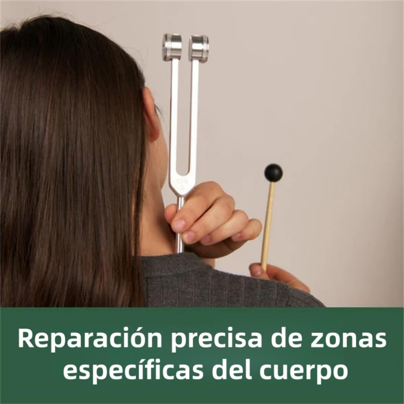 Lumyra Instrumento de Sanación 128 Hz,Diapasón de Aluminio 128Hz,Juego Completo con Martillo de Silicona,Bolsa de Almacenamiento y Llave Allen para Meditación y Terapia de Sonido