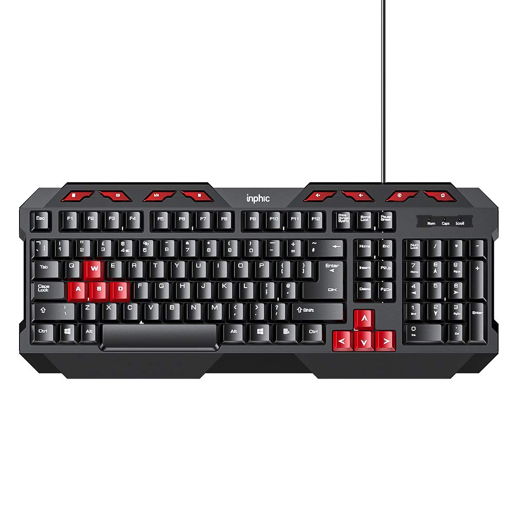 Buy Computer Wired Keyboard, Inphic Full Size USB Keyboard with 112
