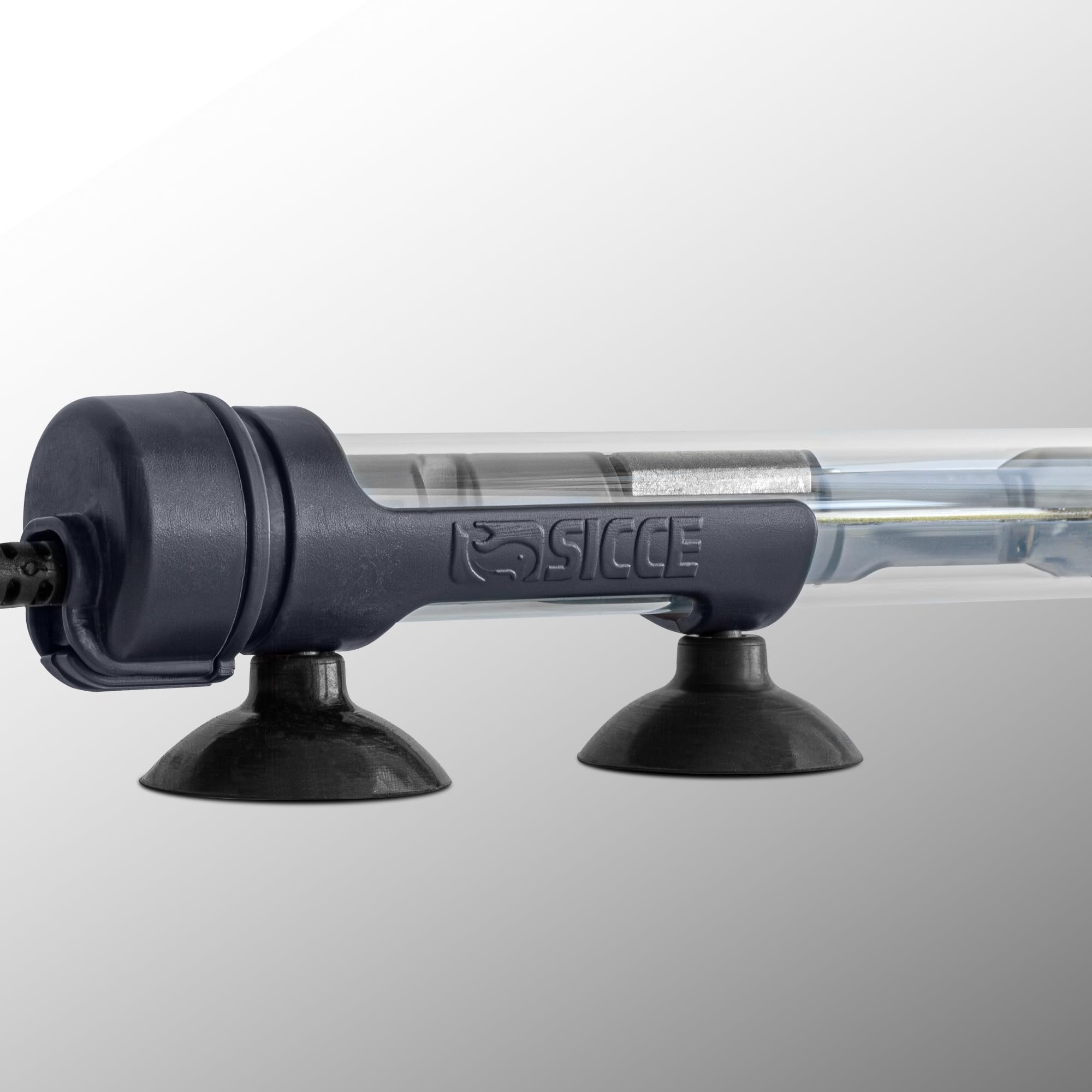 Sicce Scuba - Calentador de acuario de 50 W preestablecido a 25.0 °C para hasta 15 galones, sumergible de 50 W para agua salada marina y agua dulce, protección en seco