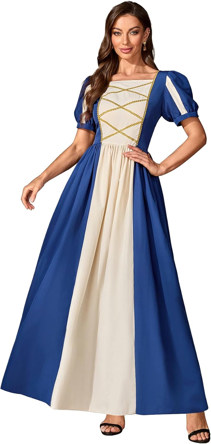 Abaowedding Renaissance Medieval Dress Irish Costume Cosplay Women Victorian Dress