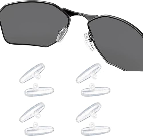 Saybye 4 pares de almohadillas de nariz con base dura para Oakley Tincup OX3184 OX5099Tincup Carbon OX5094Conductor 6 OO4106Conductor 8