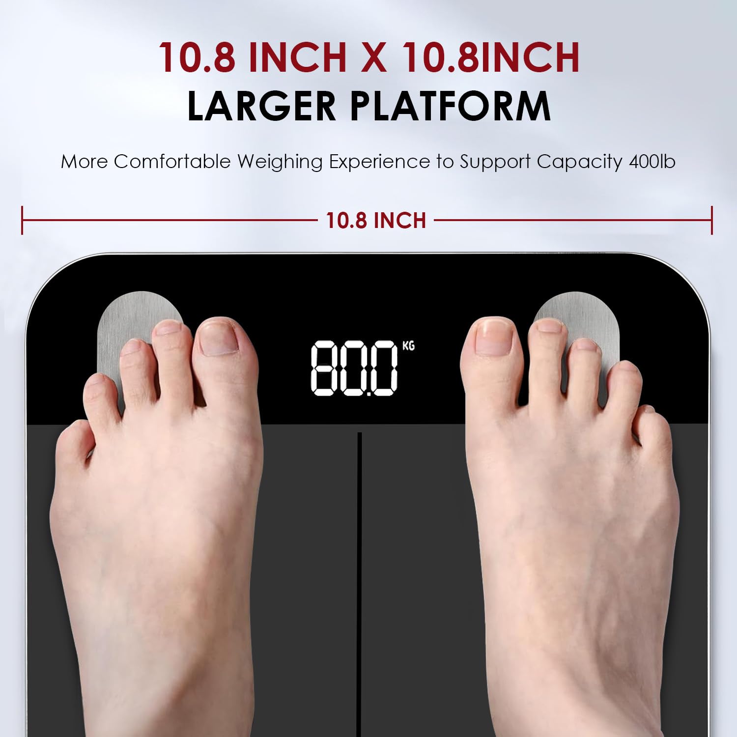 Qlect Smart BMI Weight Machine for Body Weight with 18 Body Parameters Sync with Mobile App, Body fat Analyzer Machine with 2 Yrs Warranty Bluetooth Weighing Machine - Image 4 thumbnail