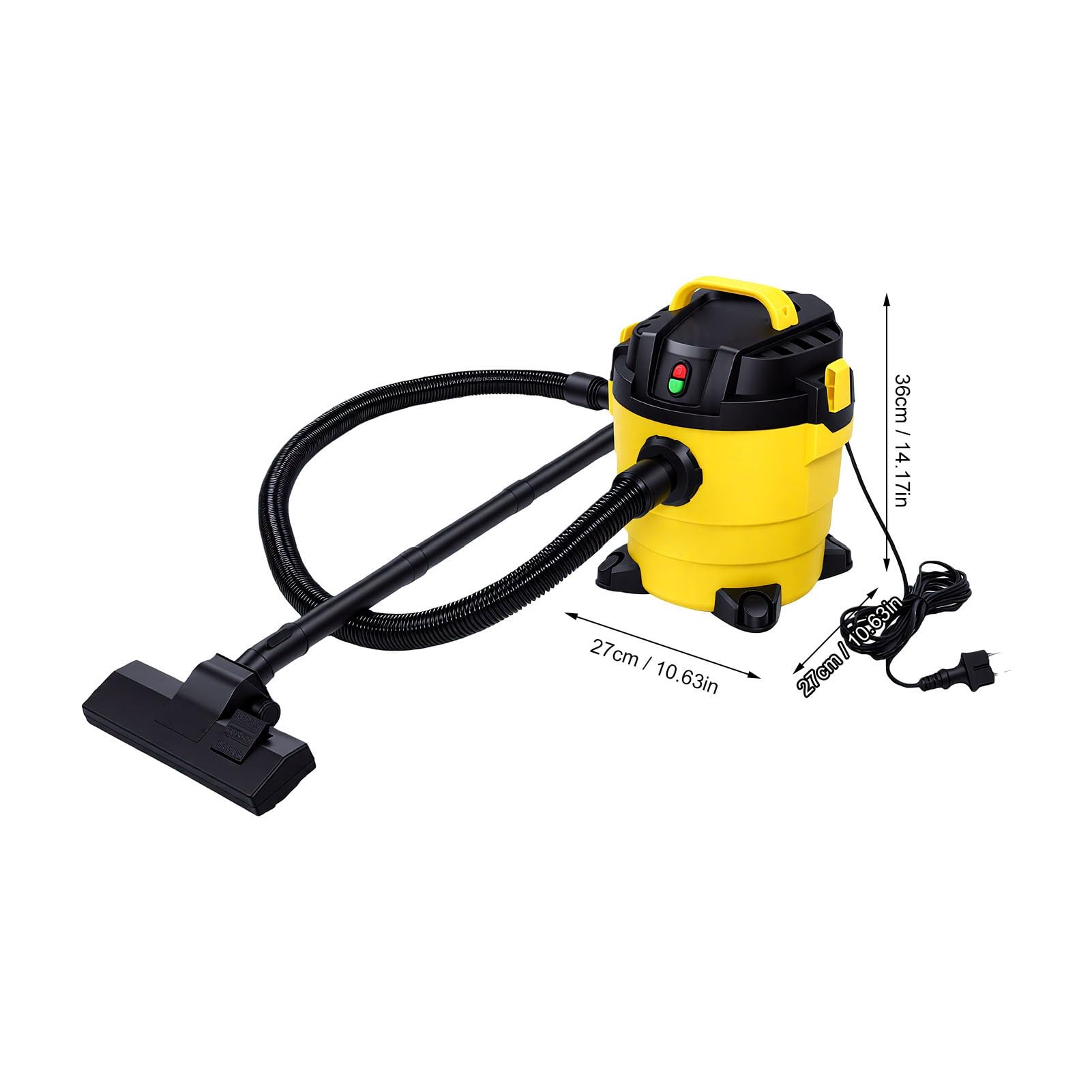 Qcwwy 1000W Odkurzacz na Mokro i na Sucho, 16kPa, 10L Pojemnik (wtyczka UE 220V)