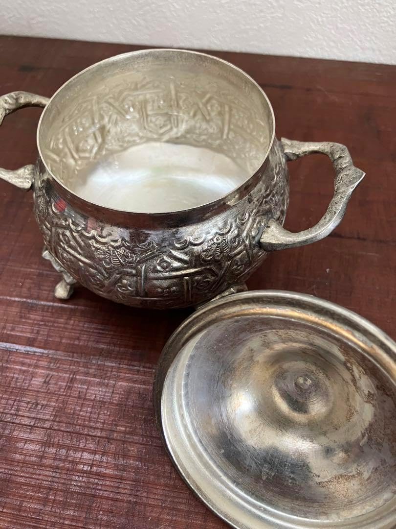 モロッコ シュガーポット モロッコ製 ハンドメイド アンティーク フタ