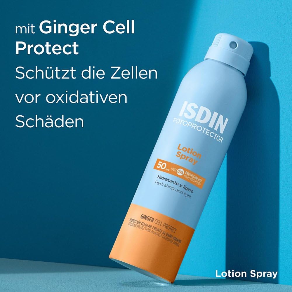 ISDIN Fotoprotector Lotion Spray LSF50 (250 ml) | ochrona dla skóry normalnej i suchej, która potrzebuje dodatkowej porcji wilgoci