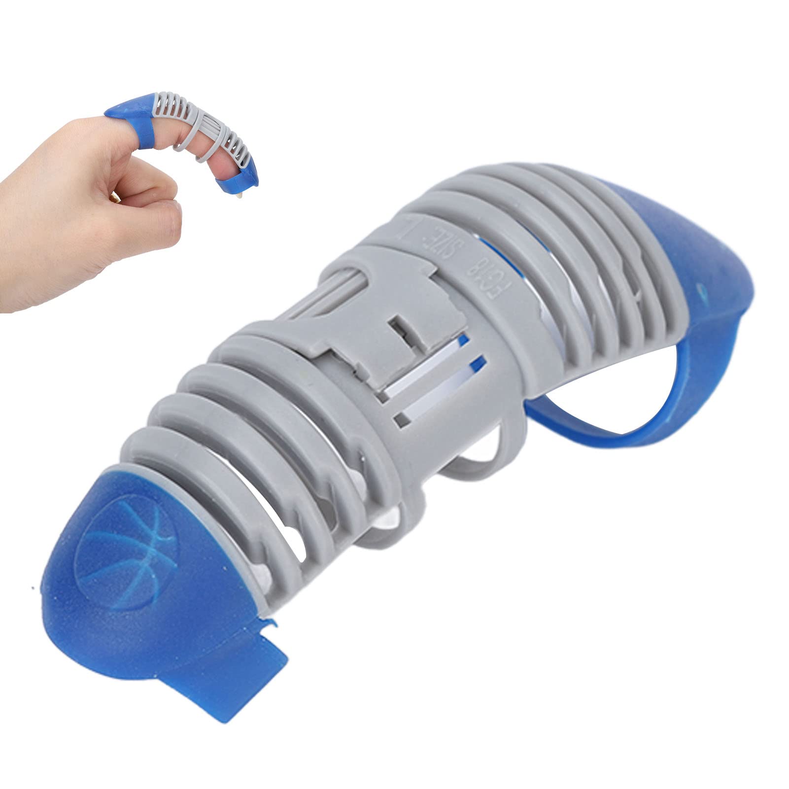 GOTOTOP Finger Splint Brace Pain Relief Hollow Out Type Finger Support Sleeve for Basketball Sports (L)