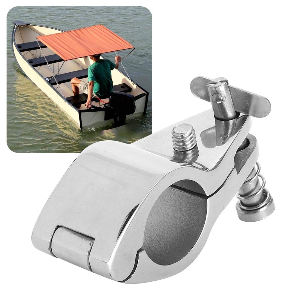 Qiilu 2 PZ Universal in Acciaio inossidabile per Barche con Cerniera Superiore Scorrevole per Ganasce Accessori Marini Raccordo Hardware Marino Ganascia per Barca Incernierata Per Barche, Yacht (25mm)