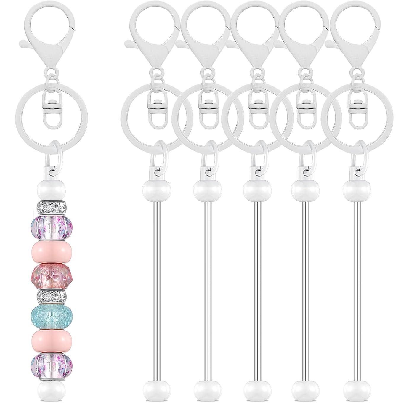 SUNNYCLUE 2 Ciondoli Specchio Ovali Per Telefono – In Vetro Con Strass E Perle, Adesivi Inclusi, Per Trucco E Decorazione, 6.4×9.5cm