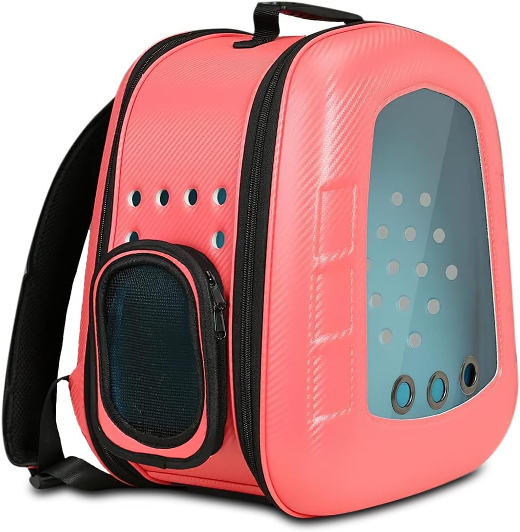 Cat Carrier Backpack, Bubble Cat Backpack Carrier, Foldable Breathable Pet Backpack for Kittens and Puppies, Designed for Travel, Hiking, Walking and Outdoor(Yellow)