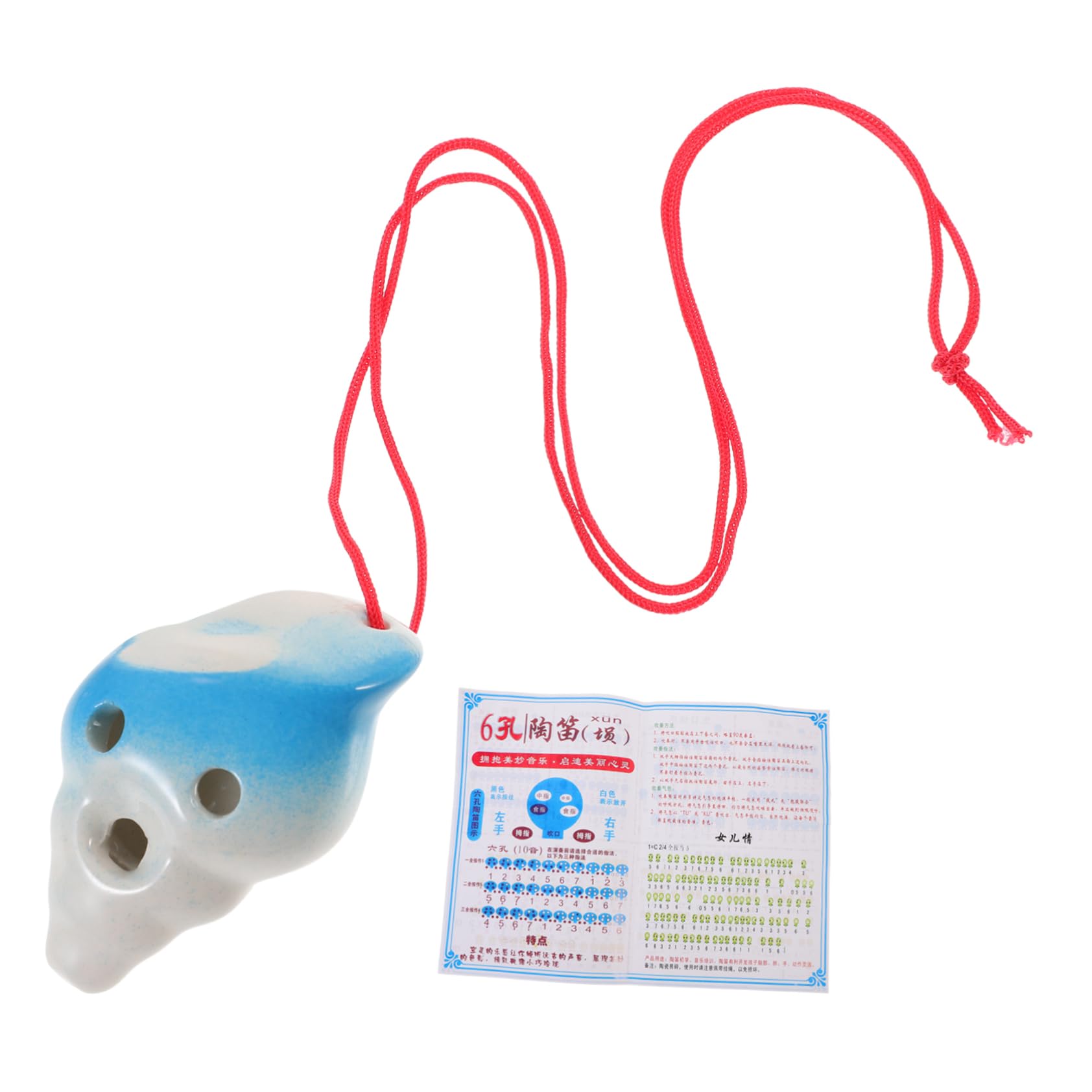 GOOHOCHY Creative Conch Ocarina 6-hole Ceramic Instrument Perfect for Boys and Girls Beginners Random Style