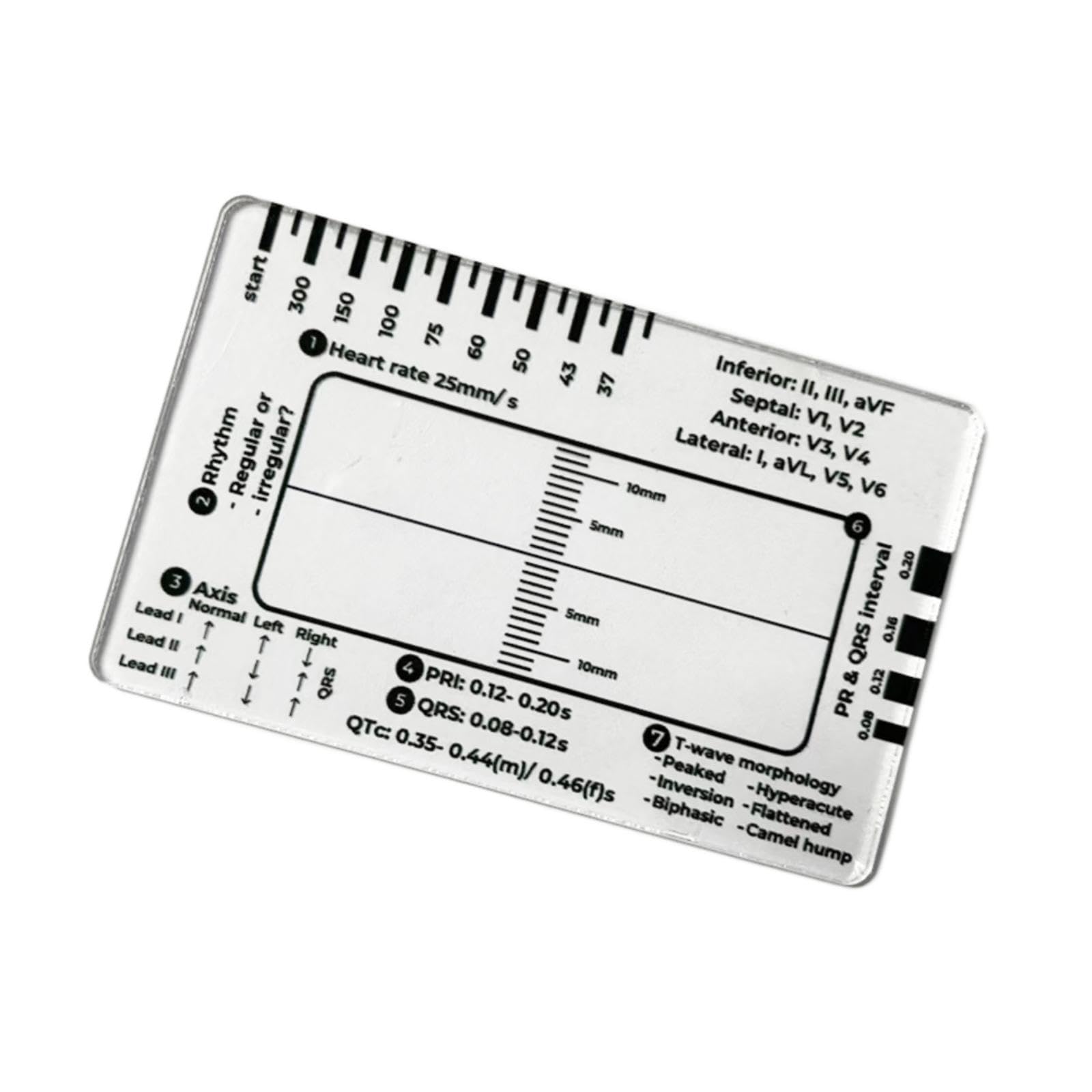 Ecg Card Ruler Professional High Precision Carry Ecg Assessment Tool-image-37