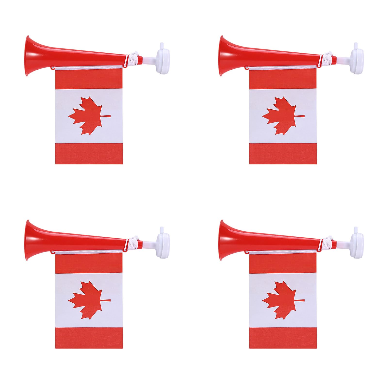 Xjdzineq 4Pcs 2026 Year Soccer Event Flag Celebration Trumpets Vuvuzelas Cheering Horn for Game and Festival Occasion Football Flag Horn