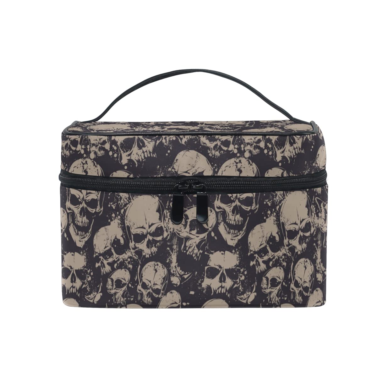 Makeup Bag, Grunge Skulls Travel Makeup Organizer Bag Cosmetic Cases Toiletry Bags for Girl Women Ladies