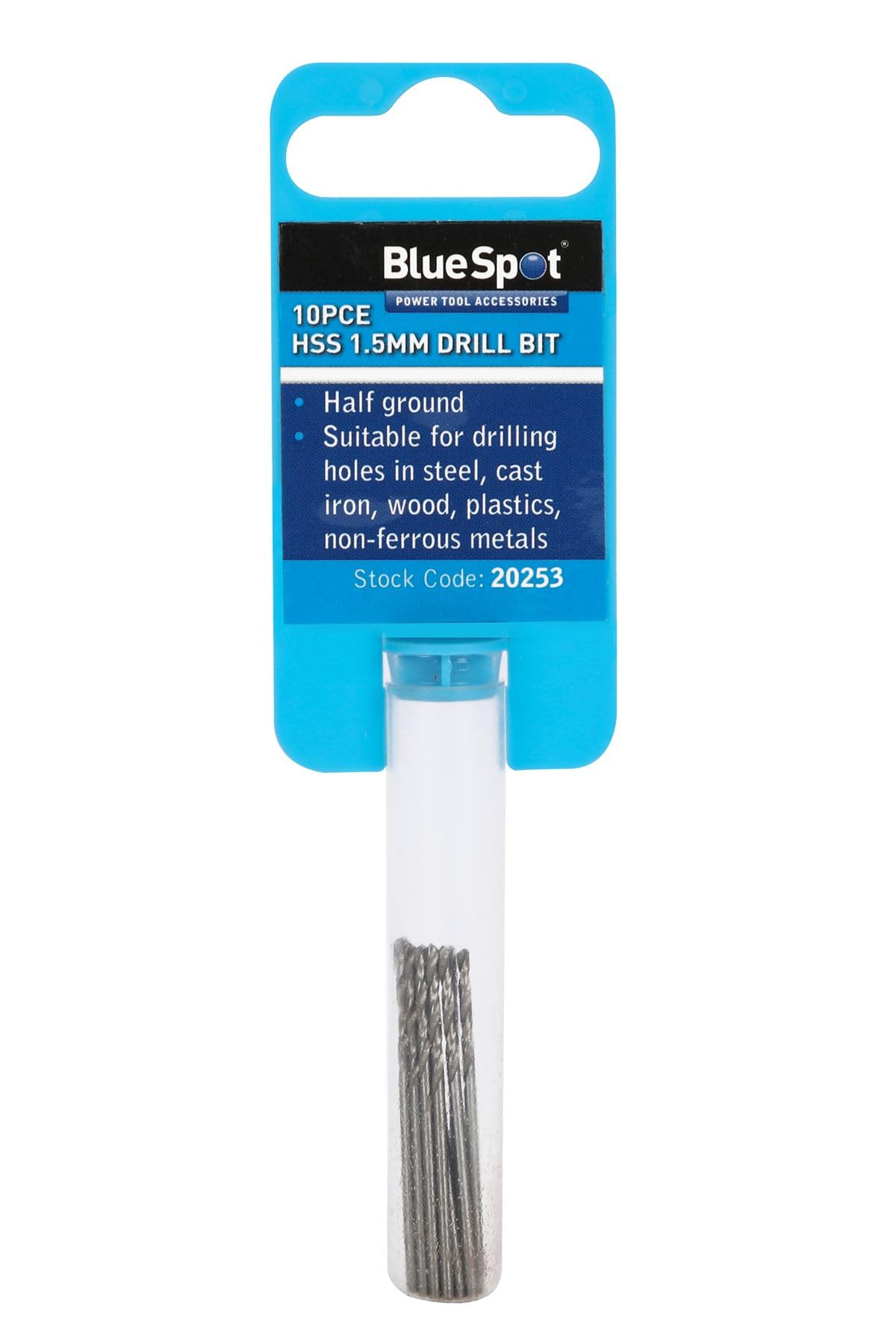 1.5mm HSS Drill Bit Set Half Ground Drill Bit 10 Pack