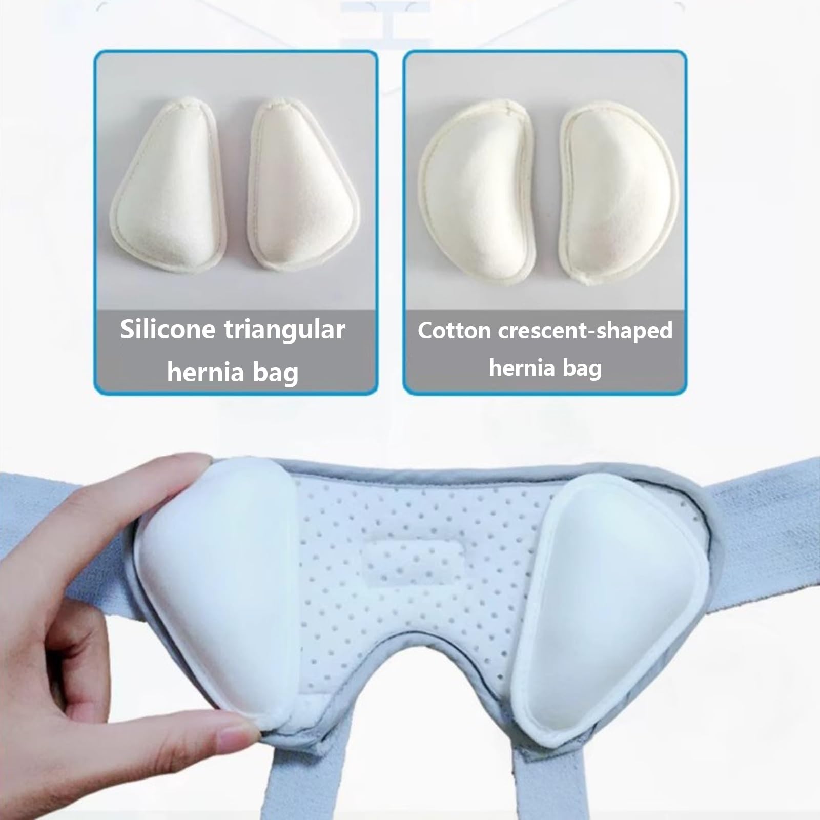 Fascia Ernia Inguinale Uomo, Ernia Inguinale Uomo, Cinto Erniario, Con due Cuscinetti di Compressione Rimovibili E Cinturino Inguinale Regolabile, Ideale Per Interventi Chirurgici Recupero Infortuni(S