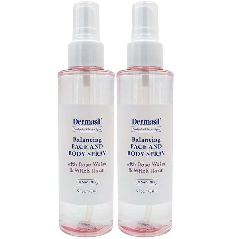 Dermasil Bruma Facial e Corporal com Niacinamida, Água de Rosas e Hamamélis, Sem Álcool, Pacote com 2 de 150 mL