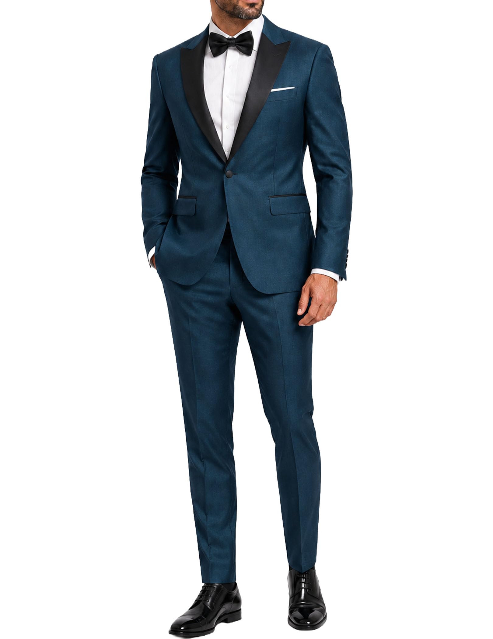 coofandy Men's 2 Piece Suit Slim Fit One Button Tuxedo Jacket Pants for Wedding Prom Business-picture-18