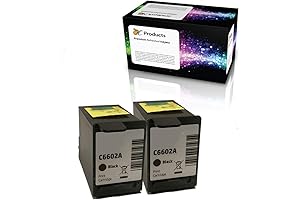 Remanufactured Ink Cartridge HP C6602A Black Ink Cartridge Compatible with Select Printers