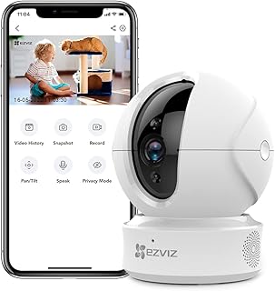 EZVIZ 1080P Indoor WiFi Camera, 360° Coverage, Smart Tracking, Human Detection, Two-Way Talk, 33ft Night Vision, Support MicroSD Card | C6CN