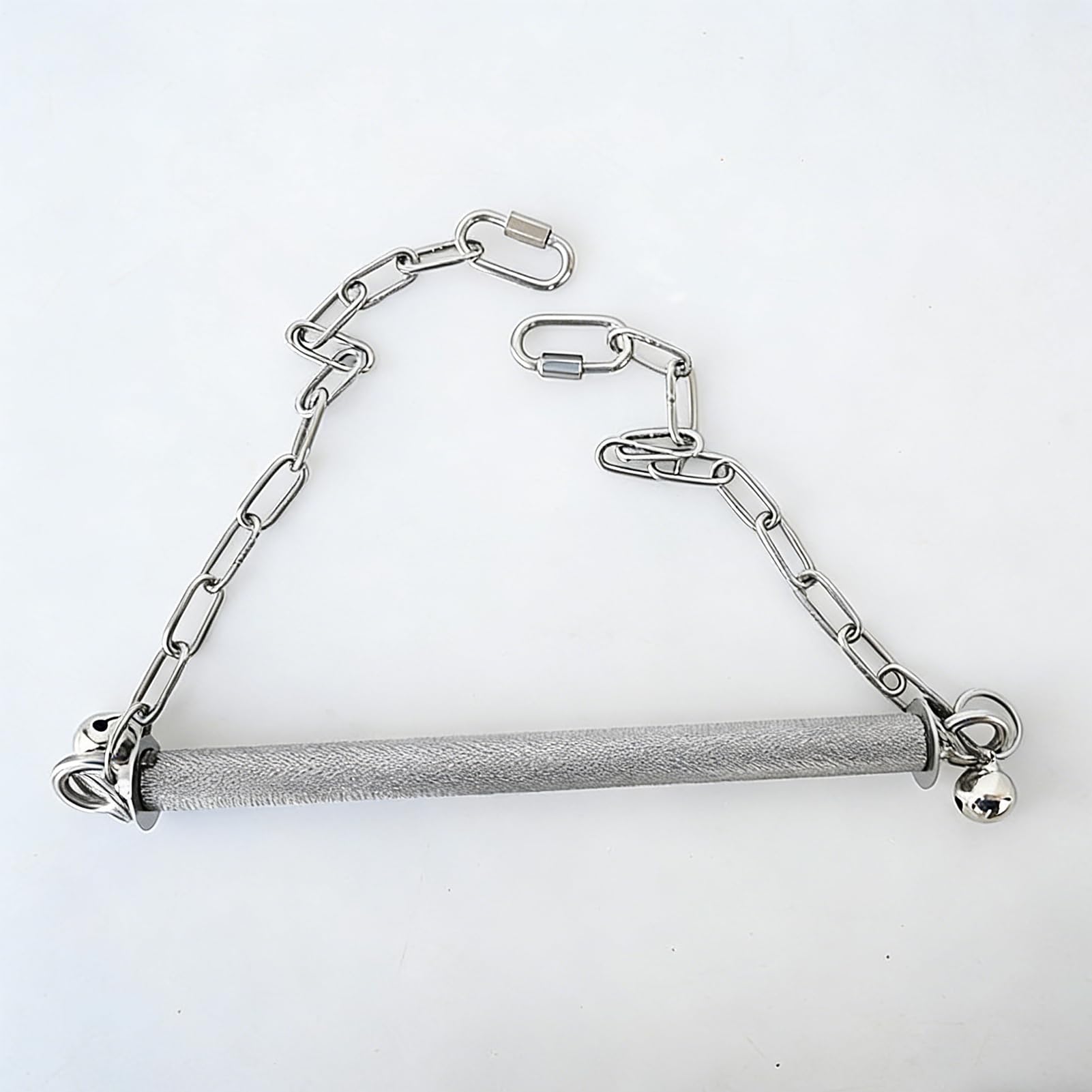Altalena per uccelli, grande posatoio in acciaio , altalena per calopsitta, con campana, design robusto e sicuro, divertente giocattolo interattivo per uccelli, accessorio per gabbia di alta