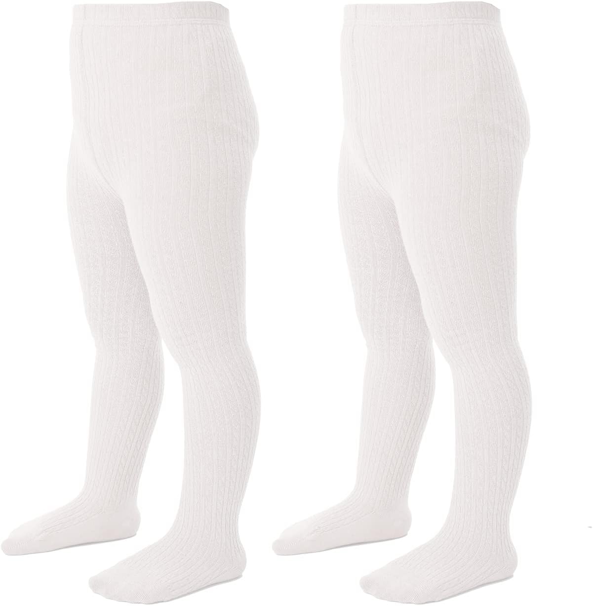 Jormatt Girls Tights Seamless Thick Cotton Cable Knit Leggings Stockings Toddler Pantyhose Age 2-10y