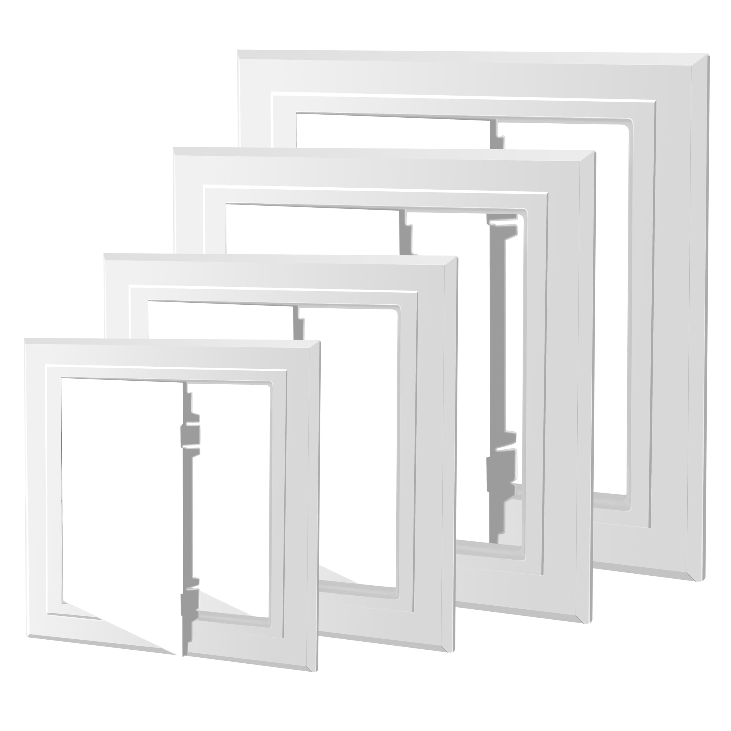 10x10cm Access Panel Cover, ABS Plastic Inspection Hatch for Wall and Ceiling, Paintable Maintenance Door with Installation Kit