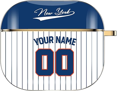 Funda personalizada con nombre y número para AirPods Pro 3 generación Pro 2 (2019 2021 2022) con llavero personalizado para fanáticos de los