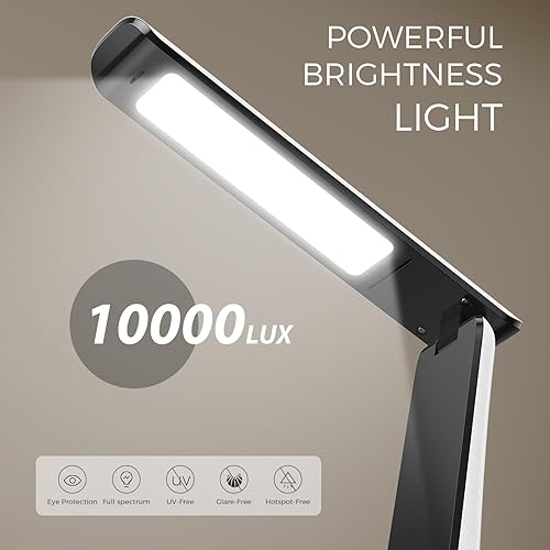B0CD7X83DG_image_8 Lámpara de terapia de luz, 10000 LUX luz solar LED sin UV, lámpara Hayyp de espectro completo, lámpara de escritorio de control táctil con función