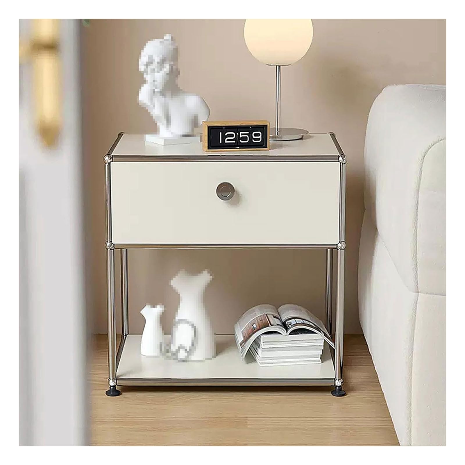 Amazon｜ナイトテーブル リビングルーム用引き出し付きベッドサイド