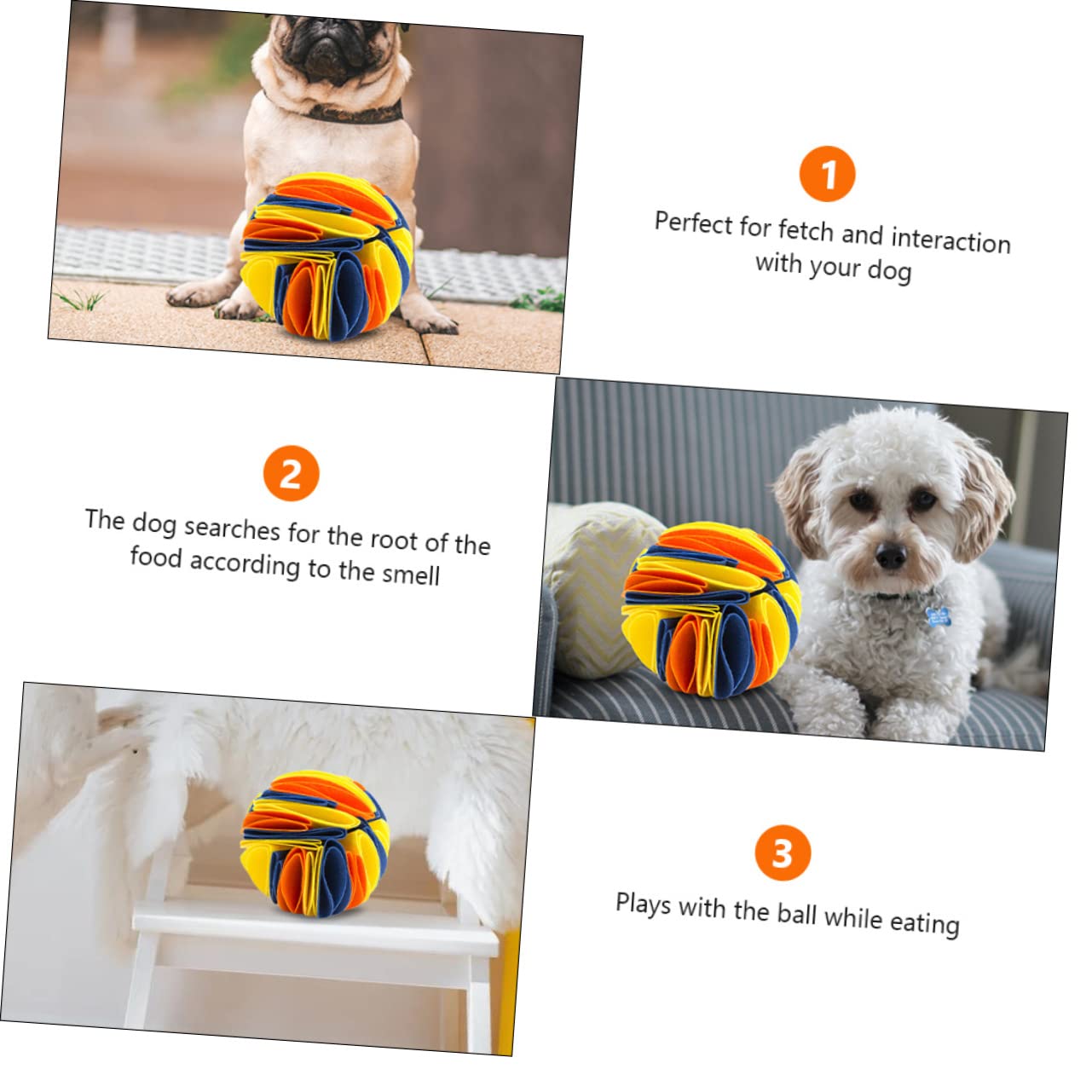 Housoutil 2pezzi Pet Snuffle Per Cani Gioco Interattivo Per Nutrimento e Stimolazione Mentale Pallina Per Annusare Resistente Per Cani Di Tutte Le Taglie