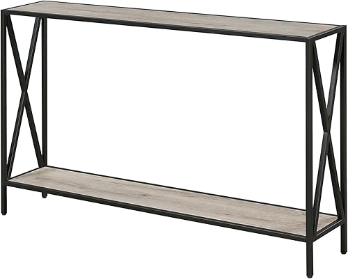 Miniatura 39 de Convenience Concepts Tucson - Mesa de consola, color negro/cereza. Cereza/Negro,Barnwood / Negro,Roble Inglés/Negro,Negro,Gris/Negro,Espresso /