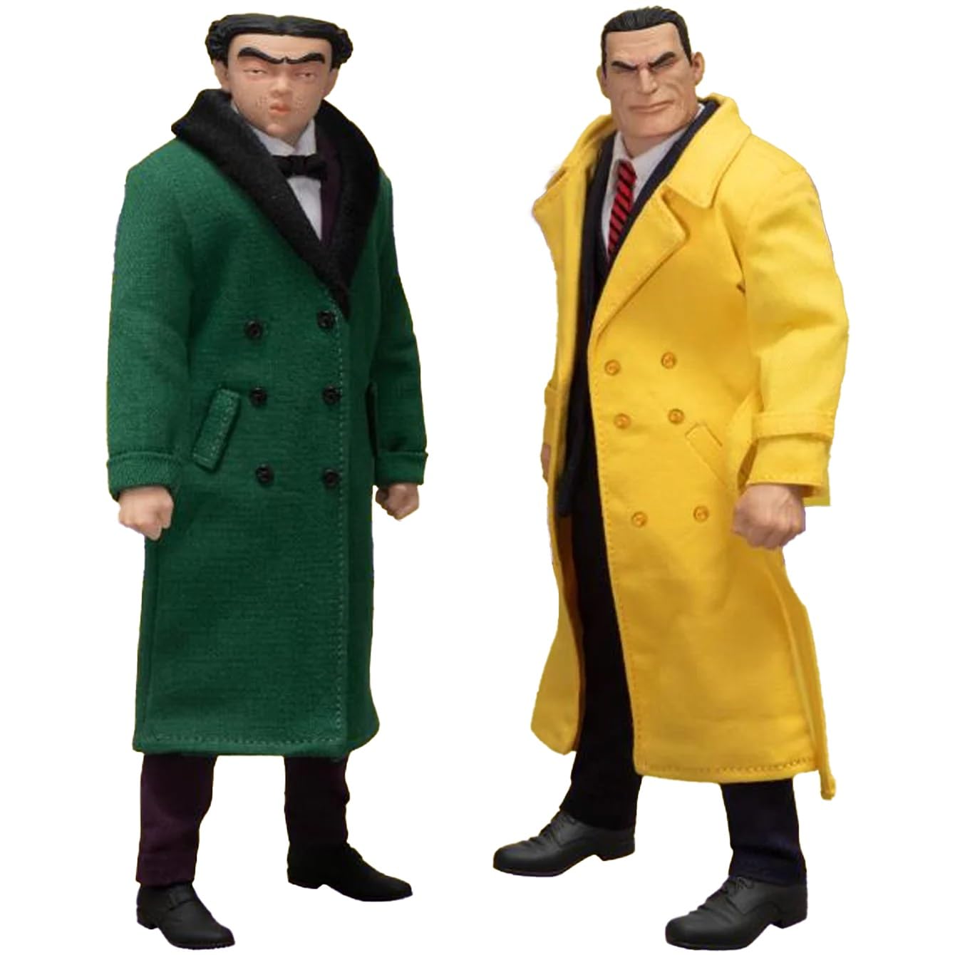Mezco Toys Dick Tracy Figurines 1/12 Dick Tracy vs Flattop Box Set 17 cm, Yellow