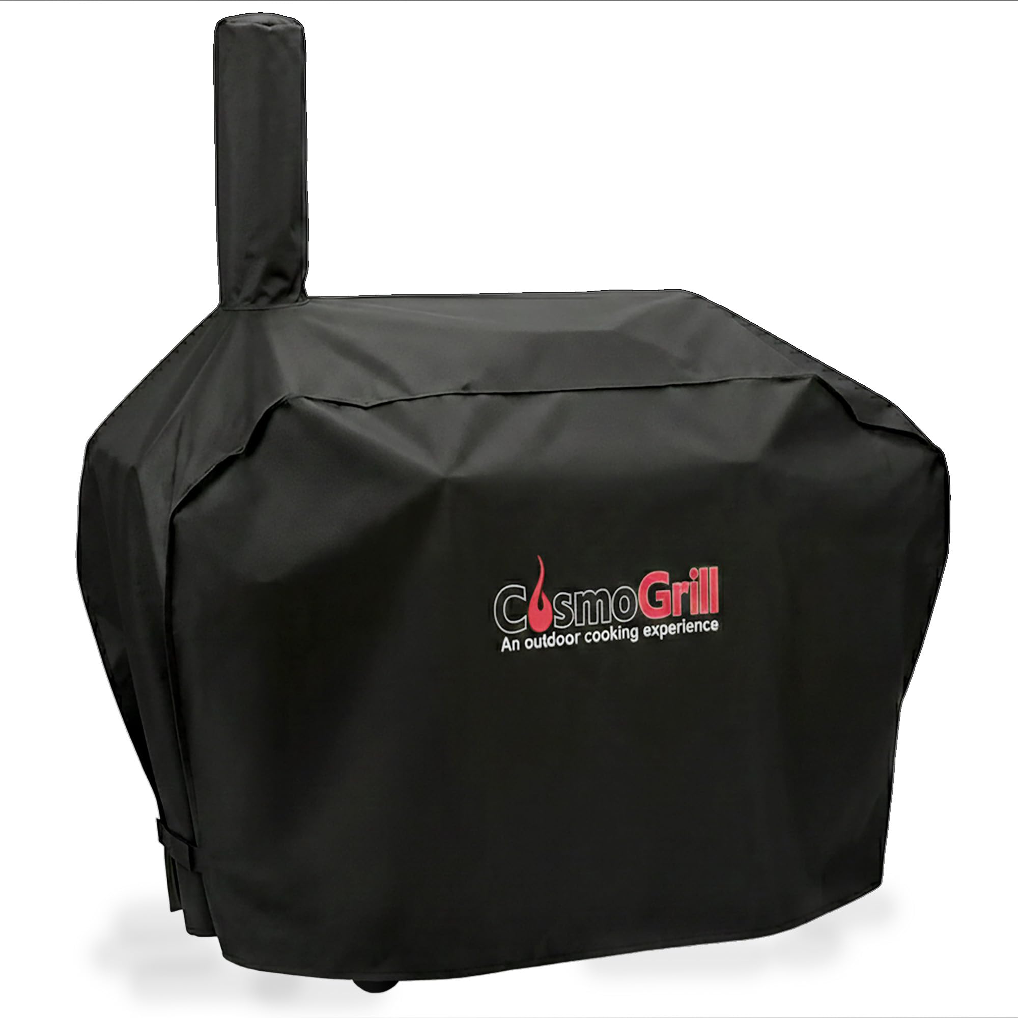 CosmoGrill XXXL Smoker BBQ Cover with Chimney Coverage, Black