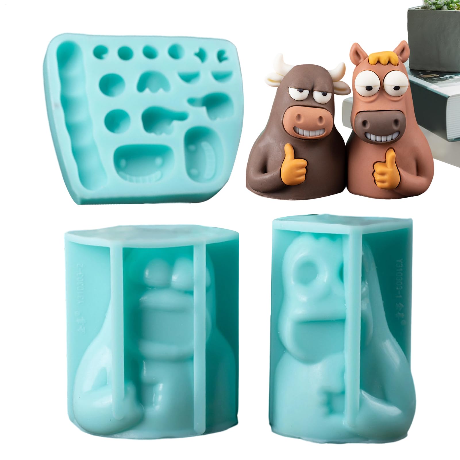 Schokoladenformen, mikrowellengeeignet, Backzubehör, Cartoon-Tier-sichere Backformen – für Heimdekoration, Basteln, Seife, Pudding, Dessert, Küche, Party, Urlaub, Geburtstag