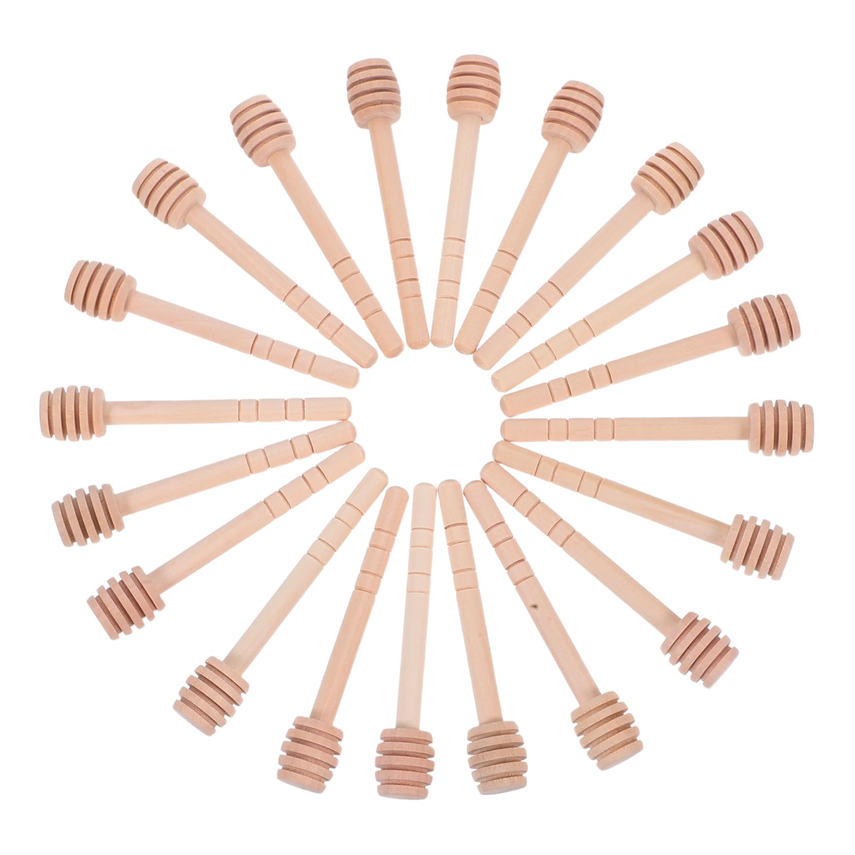 Zerodeko 20pcs Wooden Honey Dipper Sticks Mixing Wands for Honey Jam Tea Solid Wood Stirring Tool for Sweet Dispensing and