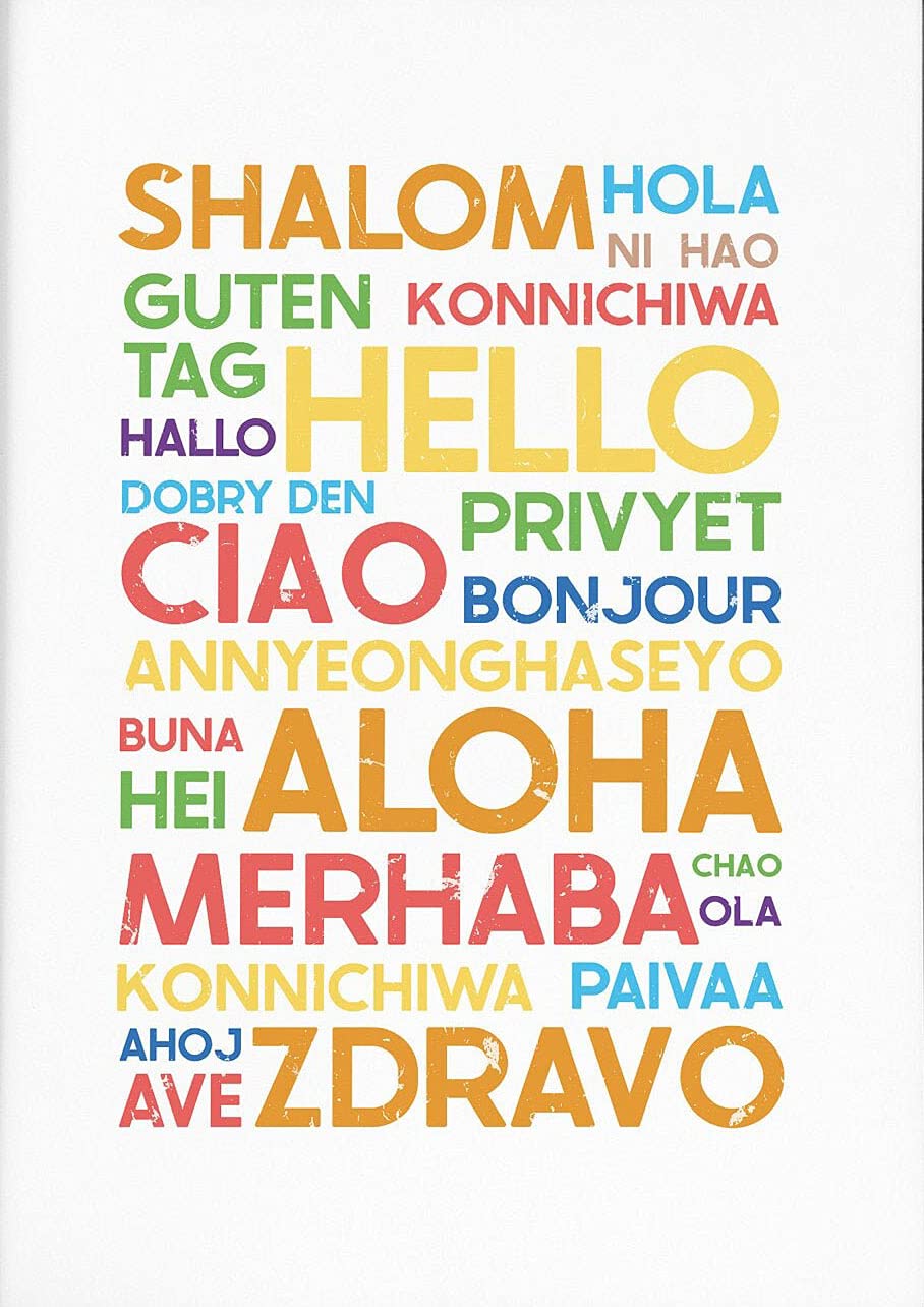 Buy Dreacoss Hello in Different Languages,Hello Printable Art ...