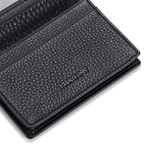 Image of HISCOW Business Card Holder with Large Compartment - Full Grain Leather