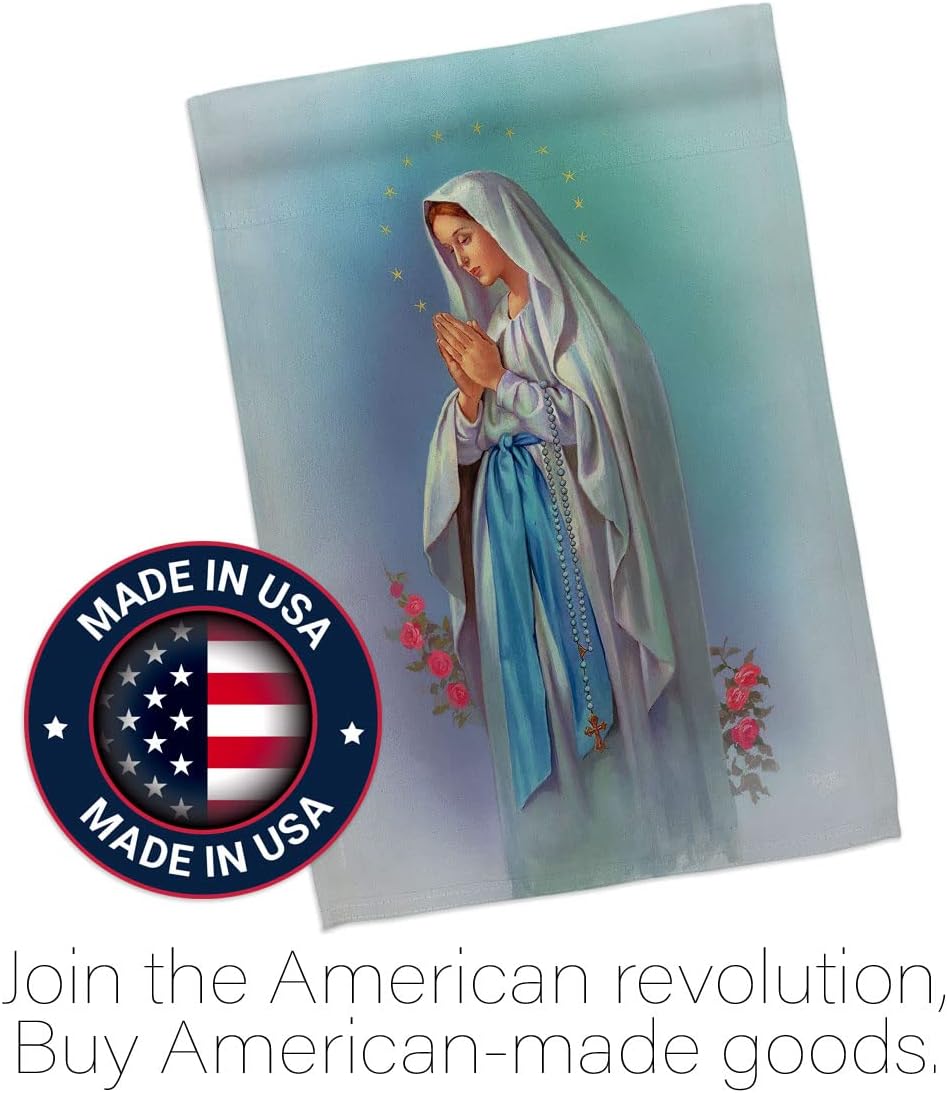Breeze Decor - Our Lady of Grace Inspirational - Everyday Faith & Religious Impressions Decorative Vertical House Flag 28" x 40" Printed in USA
