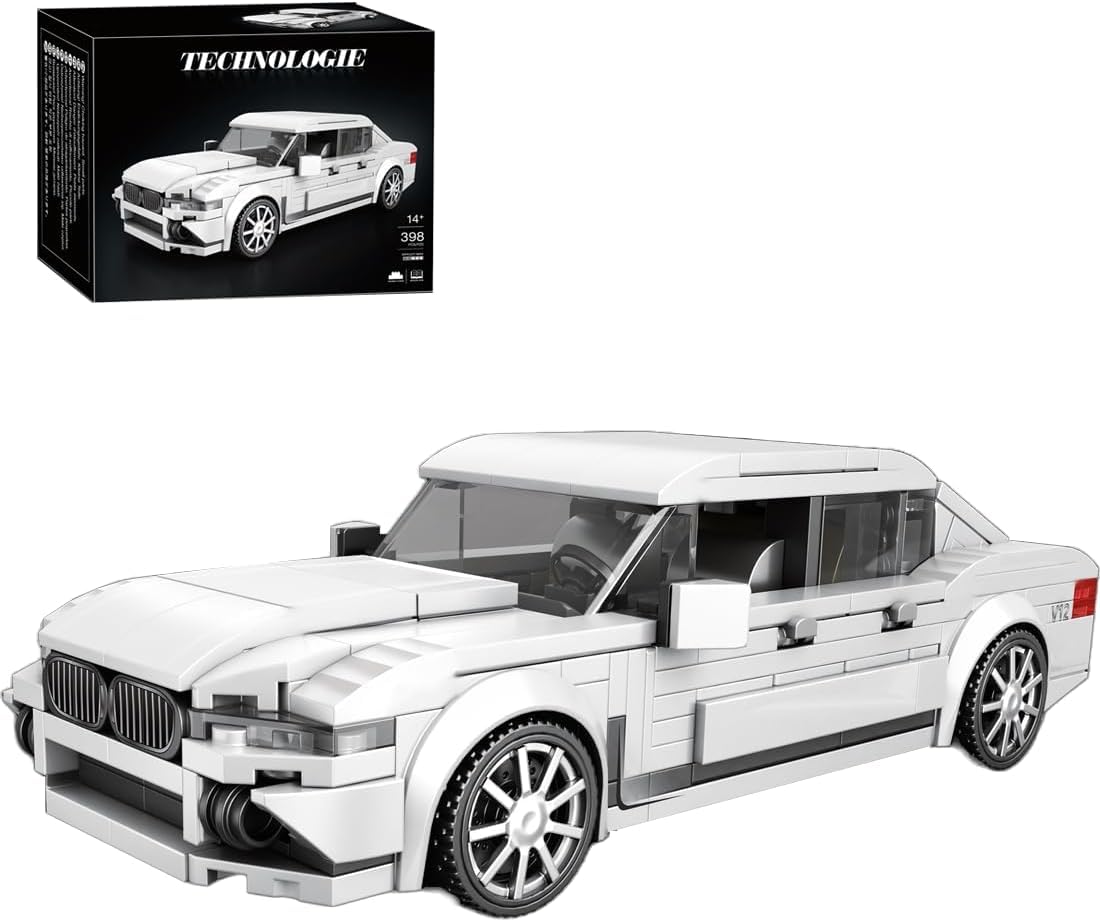 Technik Speed Champions Racing Car Building Blocks, 398 Clamp Building Blocks Super Sports Car Model Kit, MOC Collectiable Supercar Decor Set Compatible with Major Brands