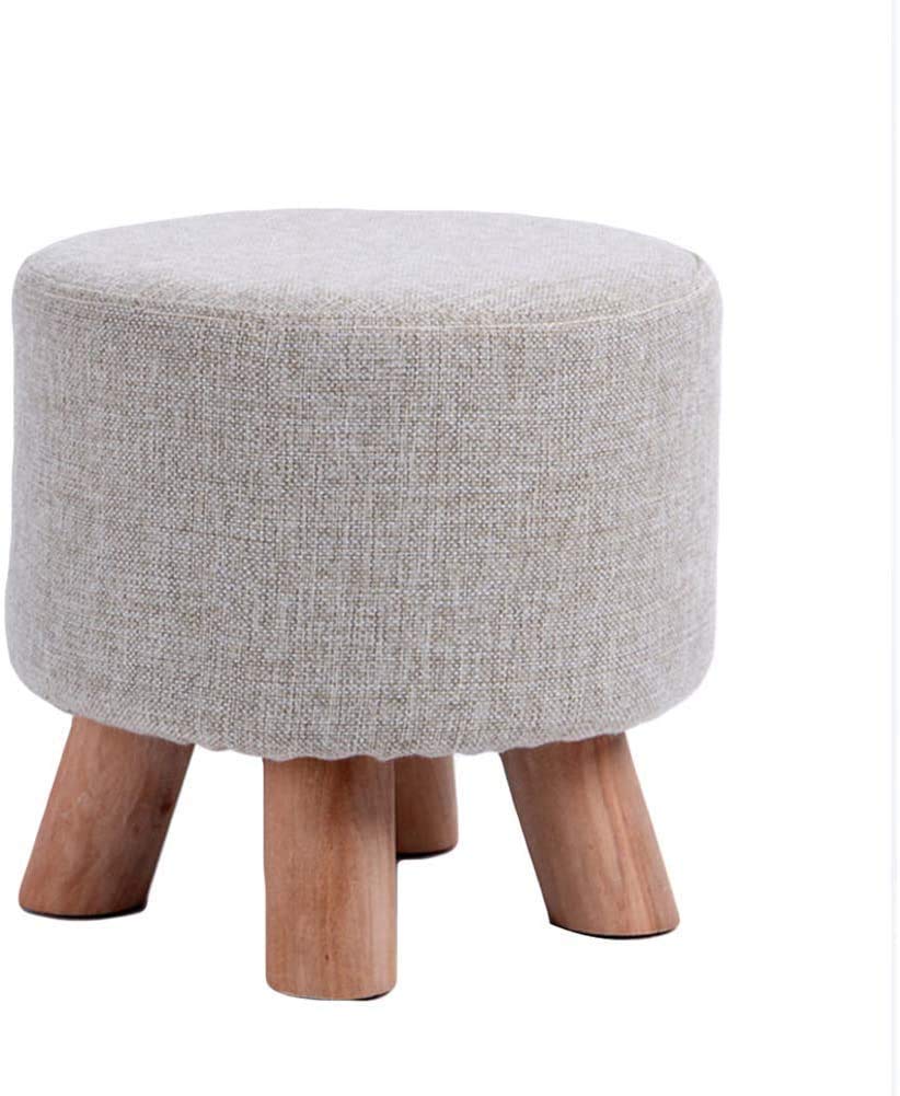 Tabourets bas poufs en lin pour soulager les jambes lourdes au salon