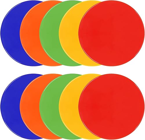 Miniatura 1 de Marcadores de puntos de 9 pulgadas y 10 pulgadas de goma antideslizante marcadores de agilidad de campo plano para fútbol, baloncesto, deportes,