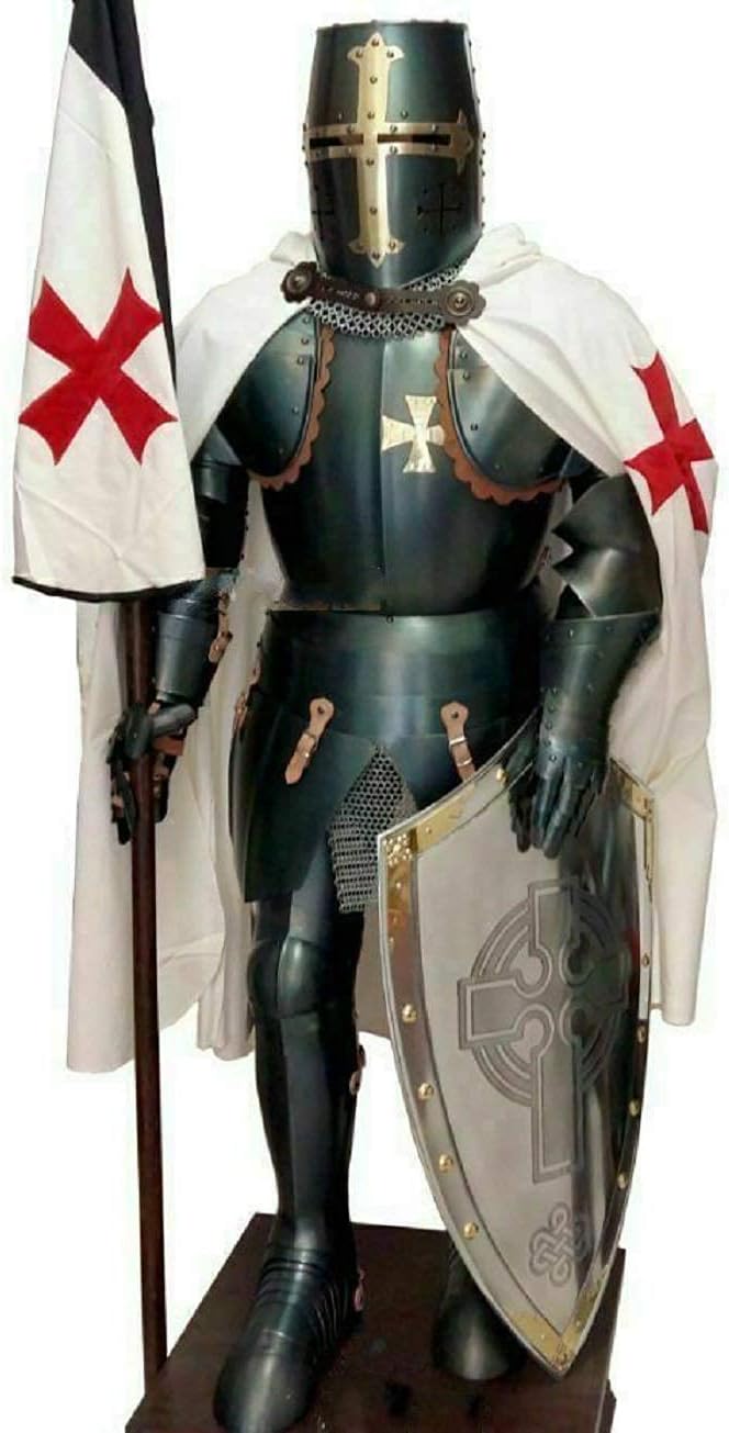 NauticalMart Antique Medieval Armor Knight Crusader Full Suit of Armor Templar Wearbale Halloween Costume