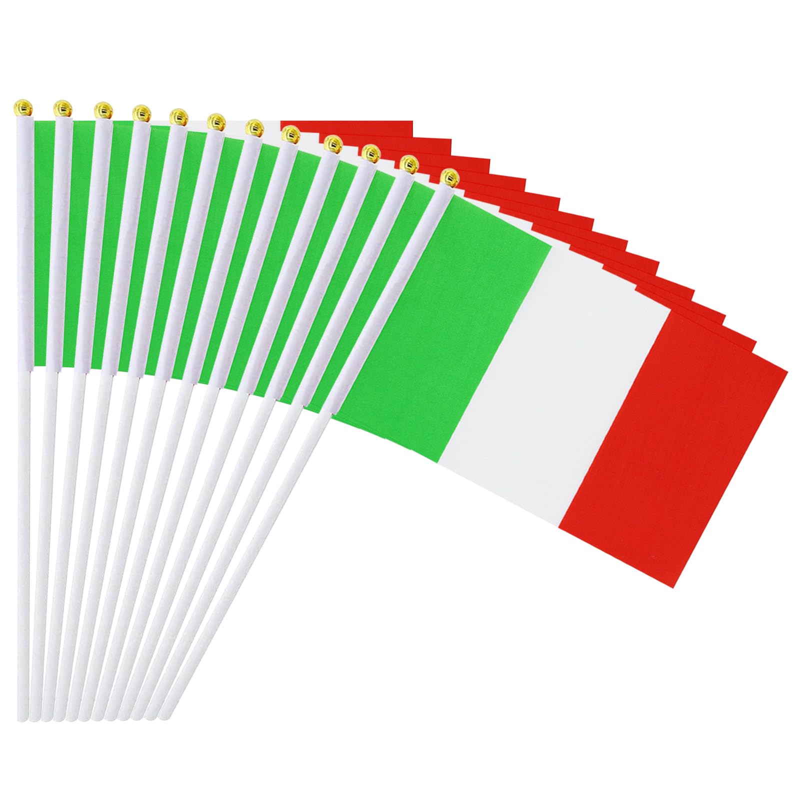 とも8　FLAVIA イタリア製　2点まとめ売り Amazon.com : 12 Pack Italian Flags on Stick, 5.5 x 8.2 Inch Small