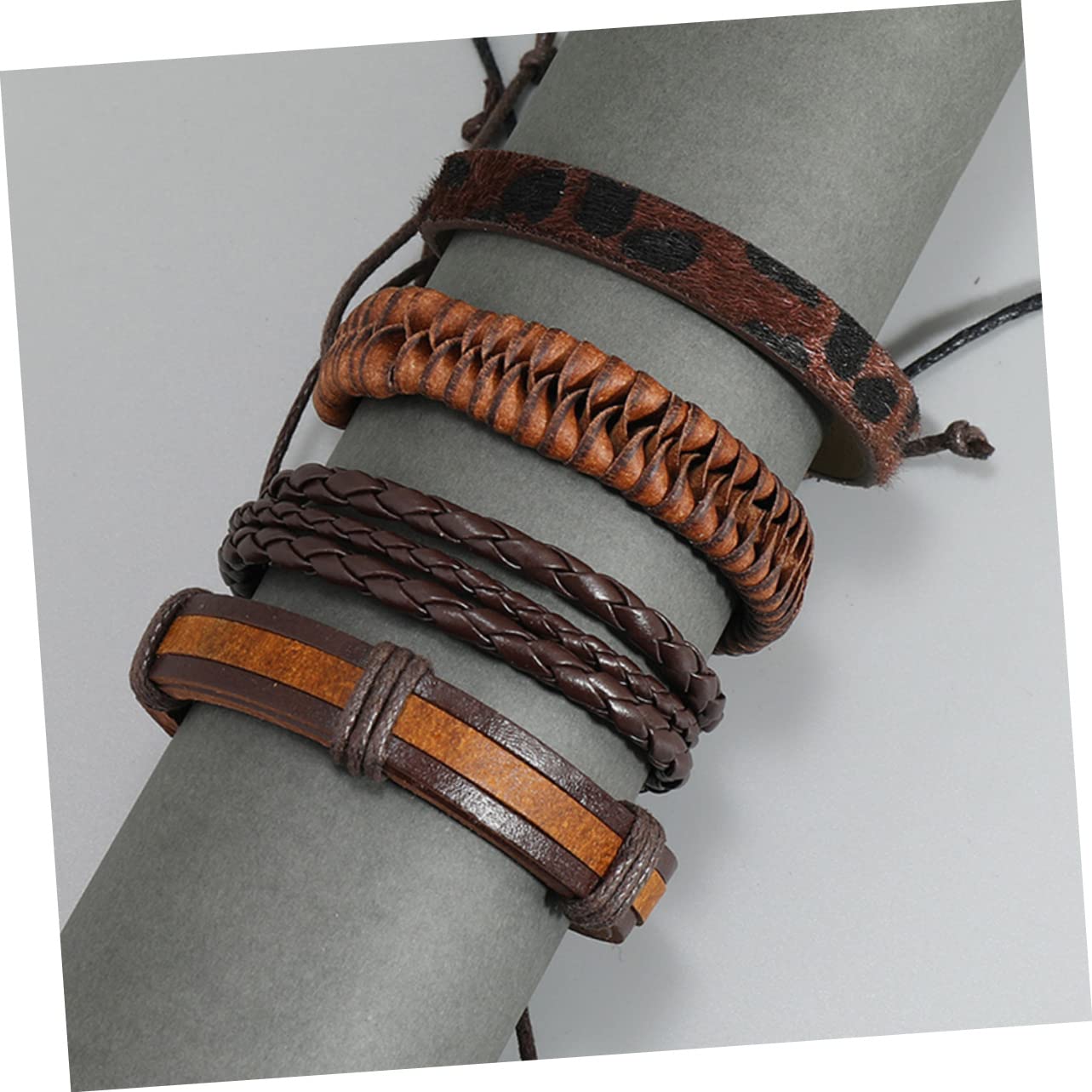 Beaupretty Lot De 5 Bracelets Tressés Réglables Pour Hommes Et Femmes En Cuir Robuste Tendance Pour Petite Amie Petit Ami Fille Amie 8 Pièces X 5