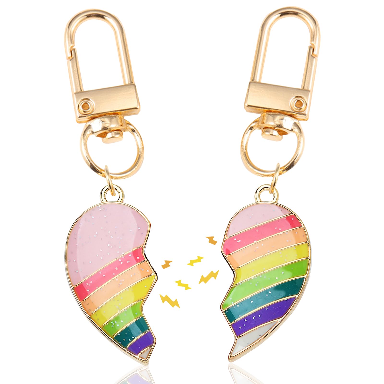 2 Pièces Porte-Clés En Forme De Cœur Avec Cartes D'amitié Kit, Porte-CléS D'amitié Avec Symbole Infini, Pour Les Cadeaux D'anniversaire Des Dames