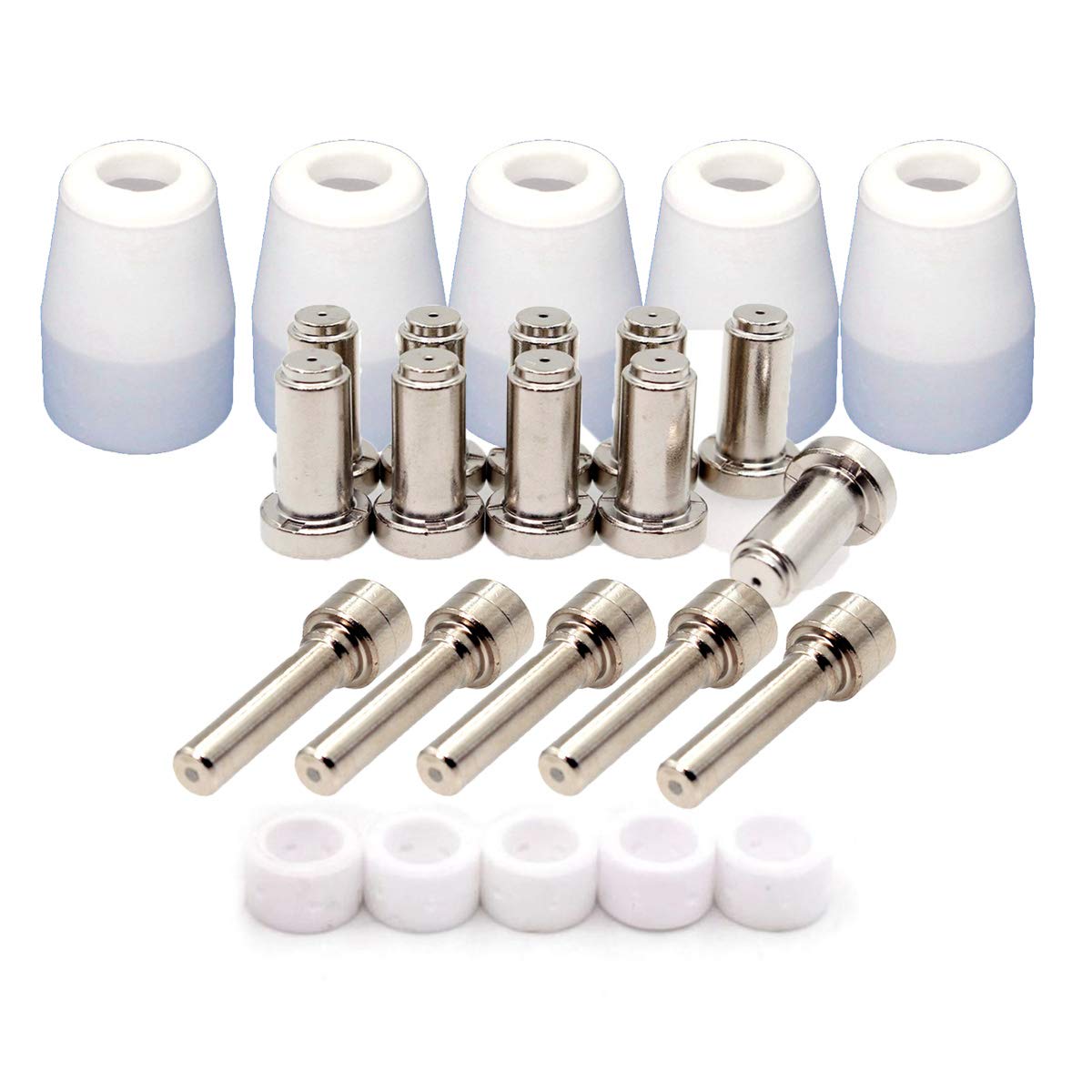 PT-31XL Plasma Torch Electrode Tip XT shield Cup Ring Kit 0.96mm 0.038in for PCM-500i Plasma Cutter 25pcs