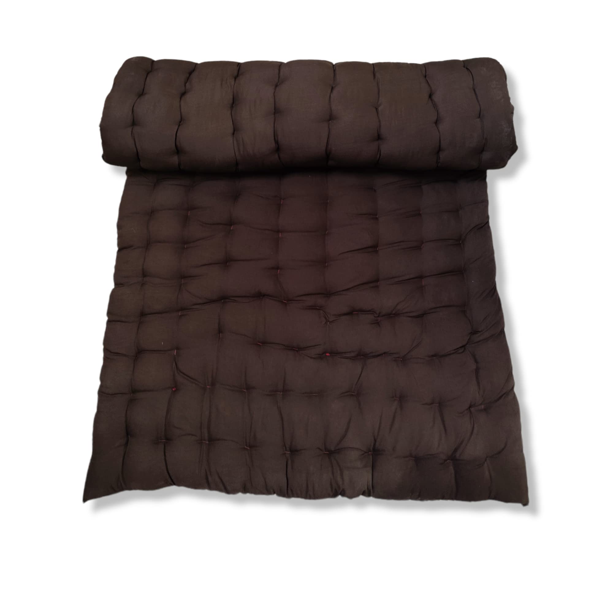 Deevine Craft Soft Foldable Cotton Quilt | Foldable Light Weight Filled Single Firm Rollable Mattress| Gadda (Solid Coloured, 1 Sleeping Capacity, 3 x 6 ft or 72 x 36 Inches) (Coffee Brown) (B0BCZN5ZDQ) Amazon Price History, Amazon Price Tracker