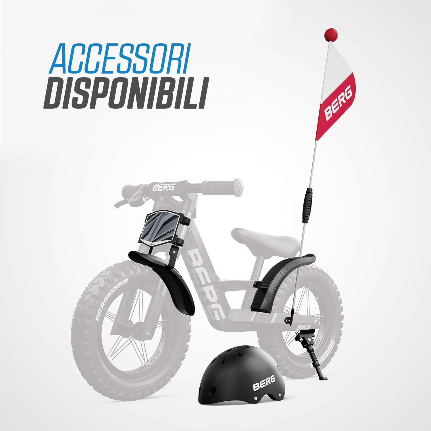 BERG Biky Cross - Bicicletta da 12 pollici, per ragazzi e ragazze dai 2 anni in su, con freno a mano, pneumatici ad aria, sella regolabile in altezza e telaio leggero in magnesio